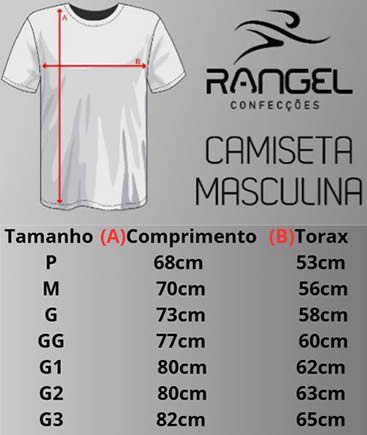 Tabela de Medidas Masculina